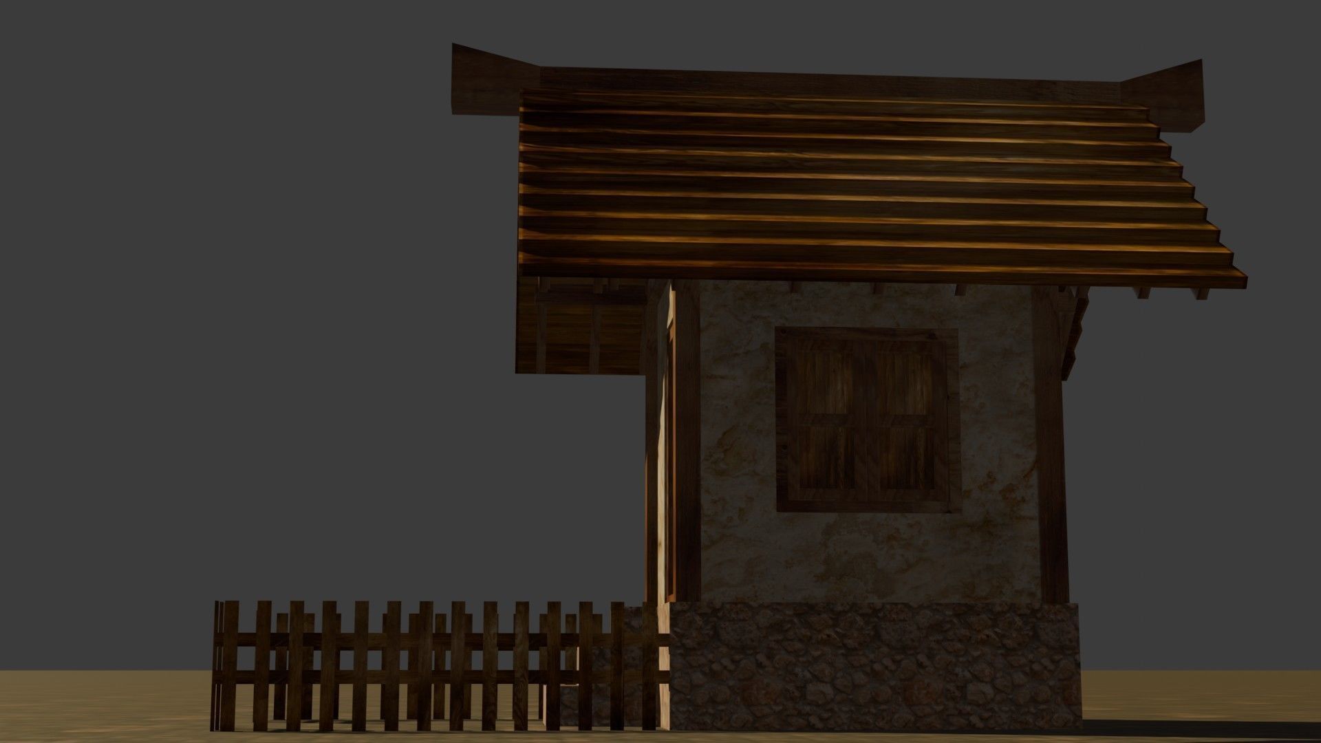 medieval house 11 Free low-poly 3D model_12
