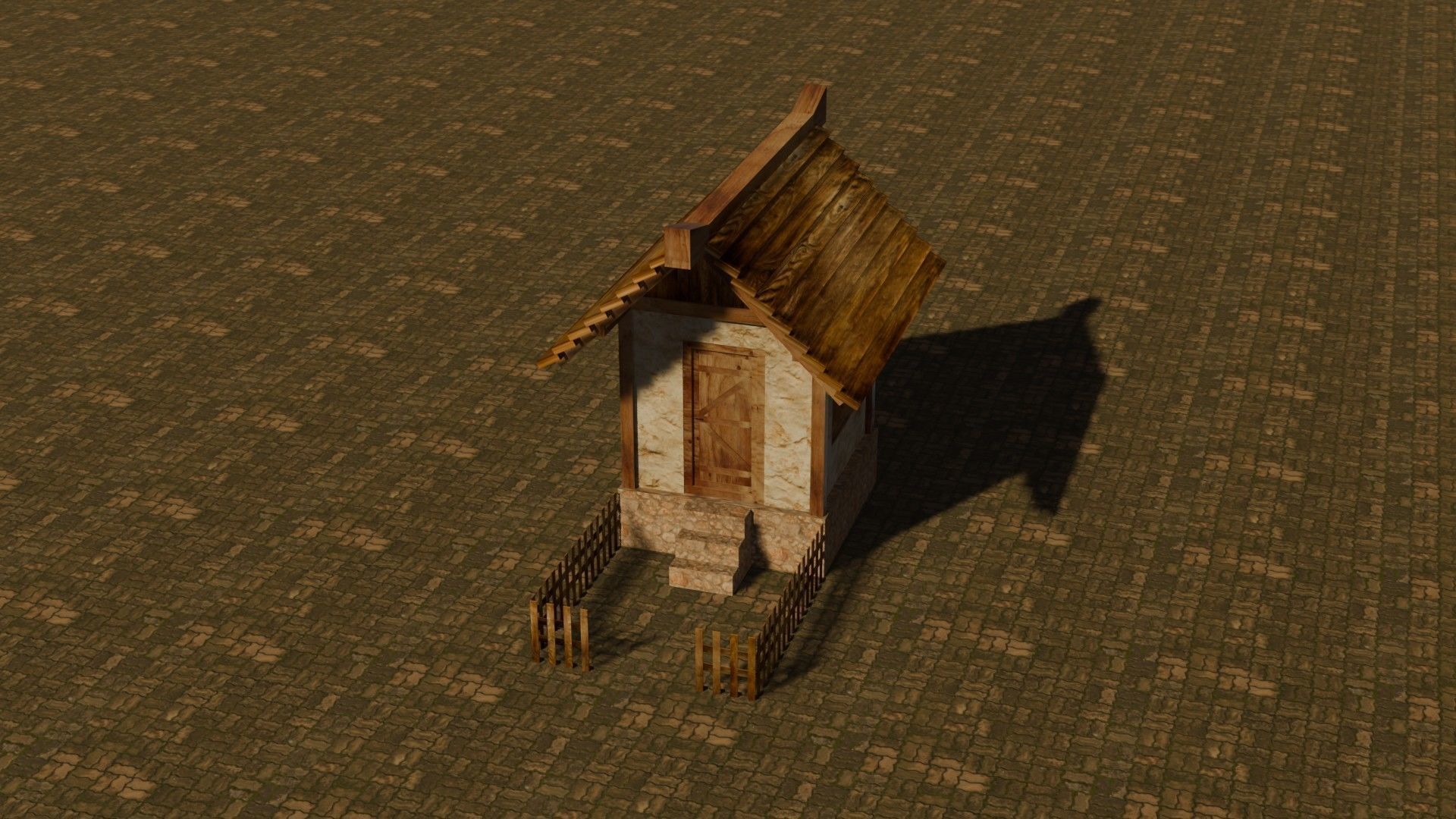 medieval house 11 Free low-poly 3D model_3