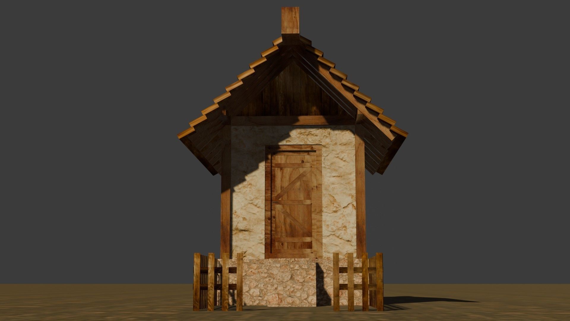 medieval house 11 Free low-poly 3D model_10
