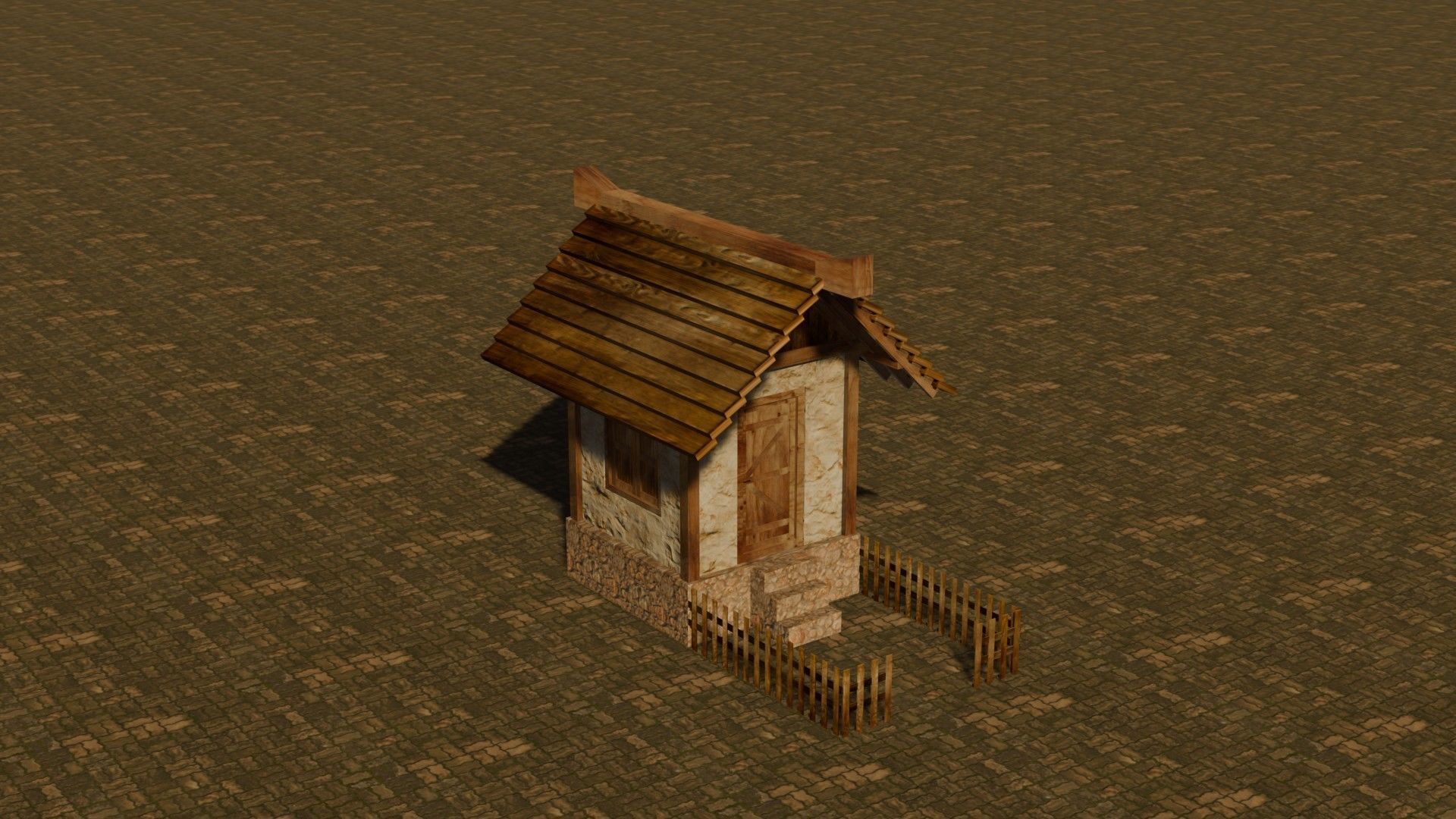 medieval house 11 Free low-poly 3D model_4