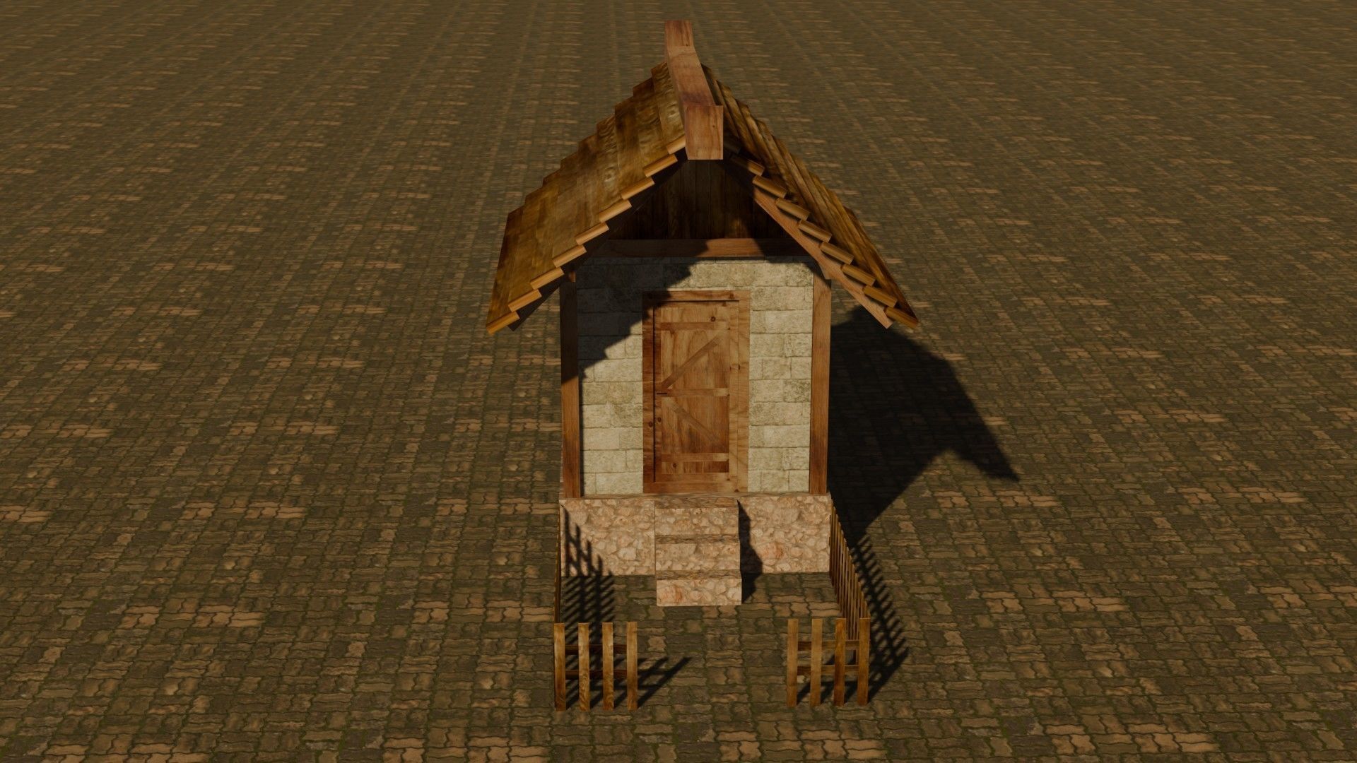 medieval house 10 Free low-poly 3D model_1