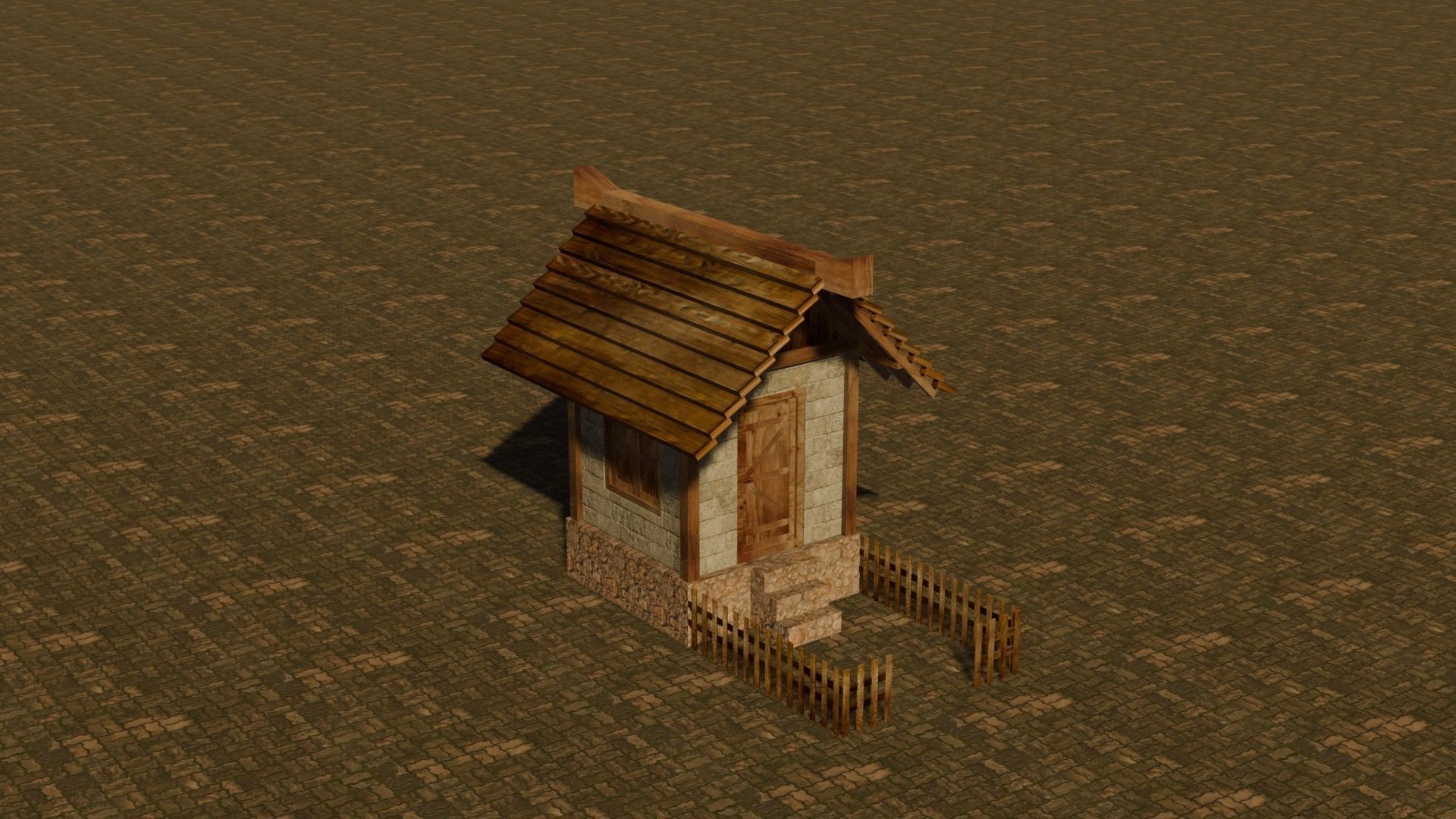 medieval house 10 Free low-poly 3D model_4