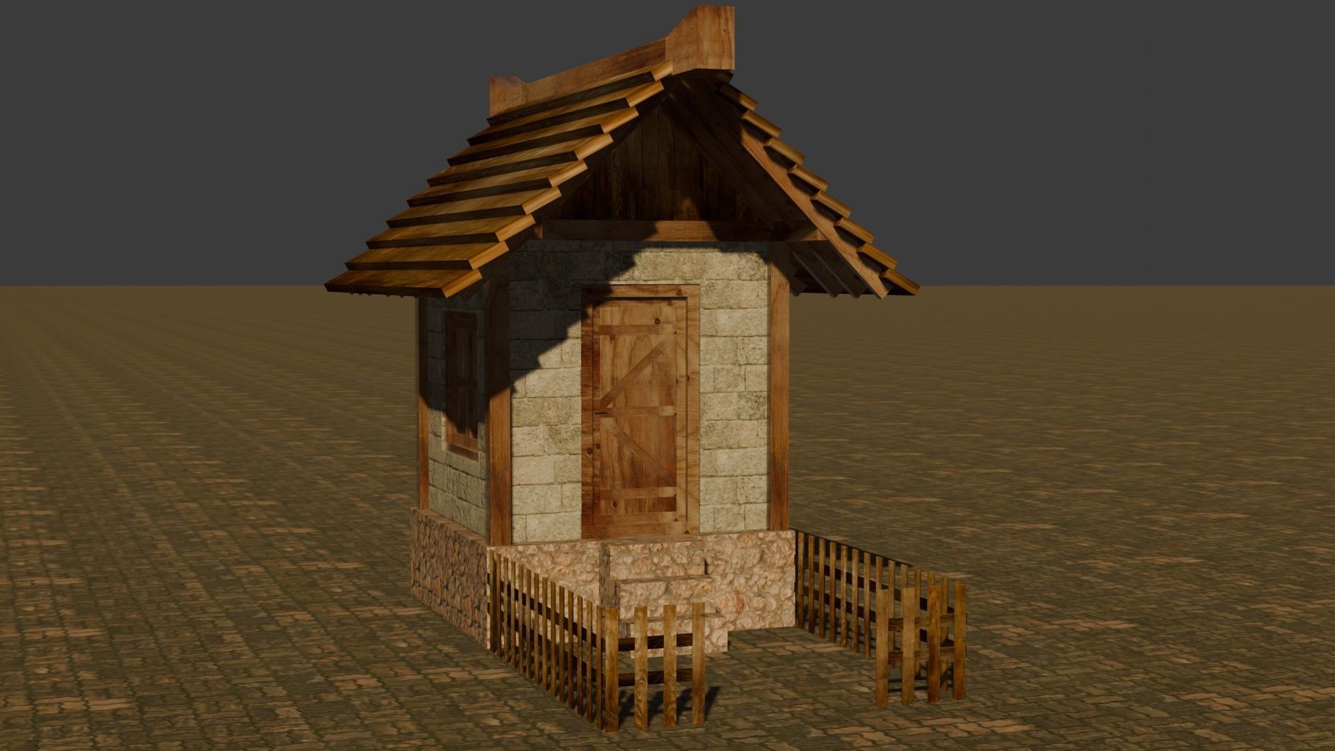 medieval house 10 Free low-poly 3D model_16