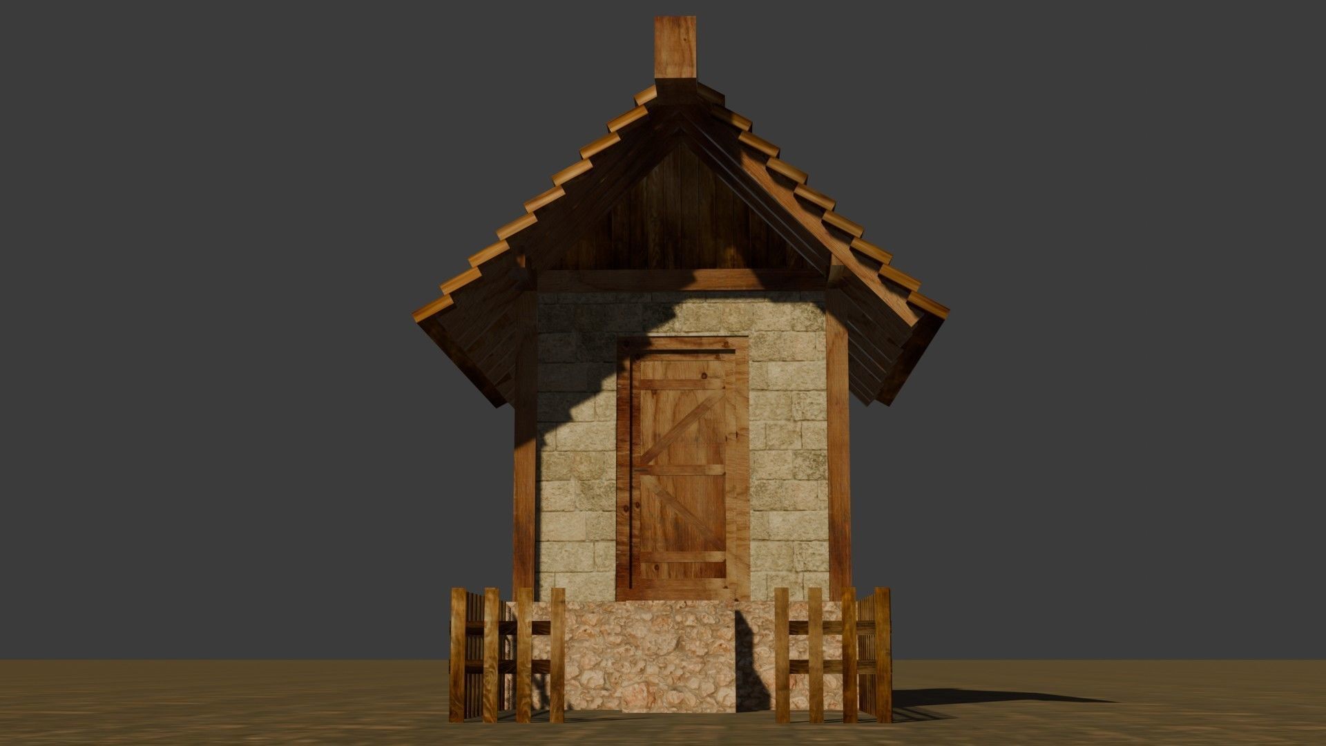 medieval house 10 Free low-poly 3D model_10