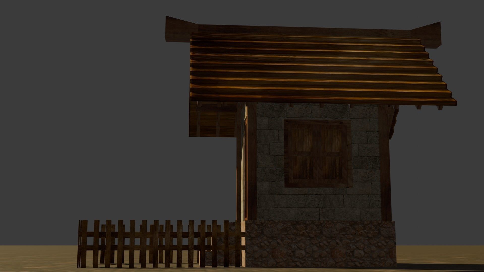 medieval house 10 Free low-poly 3D model_12