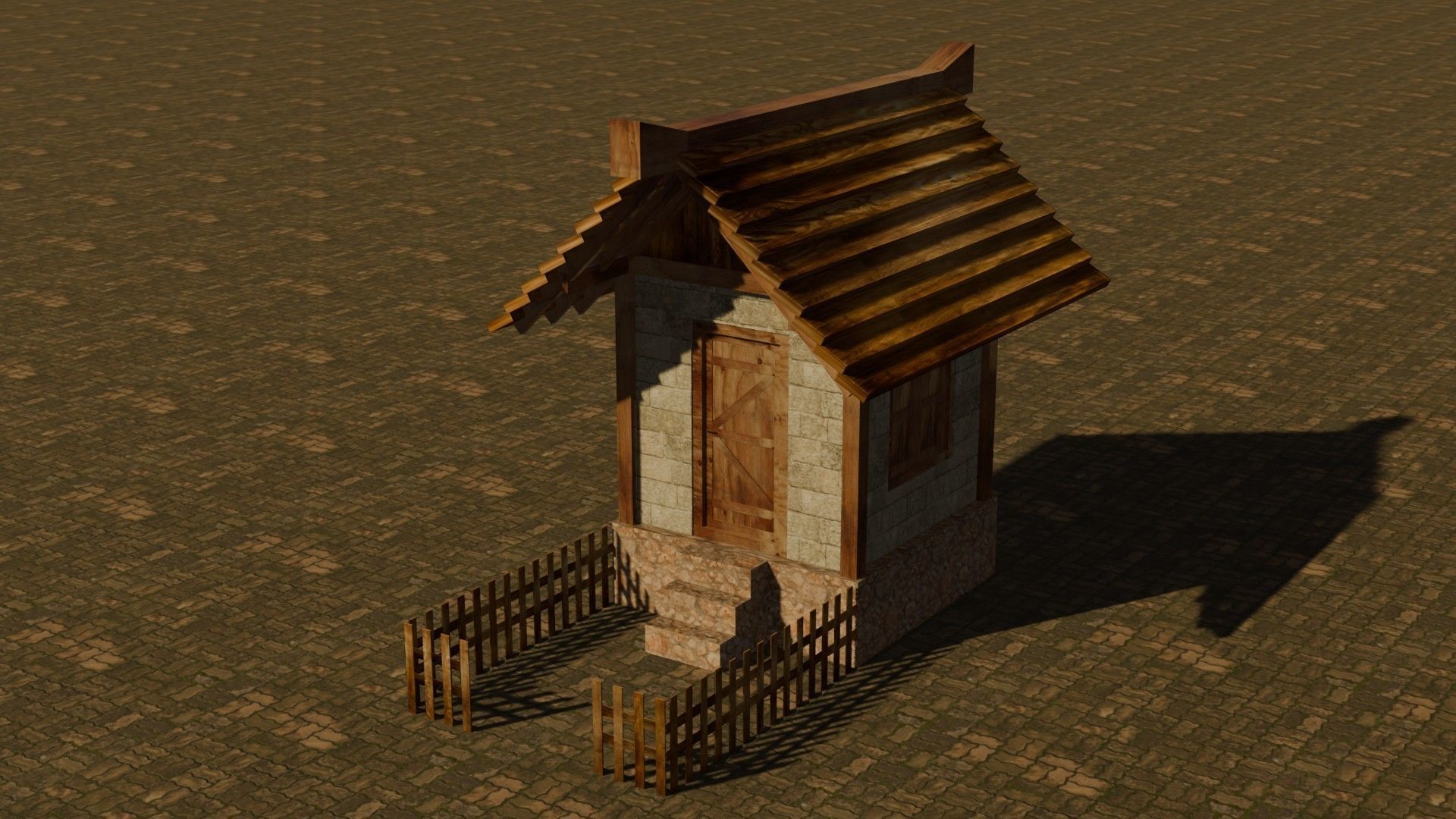medieval house 10 Free low-poly 3D model_2