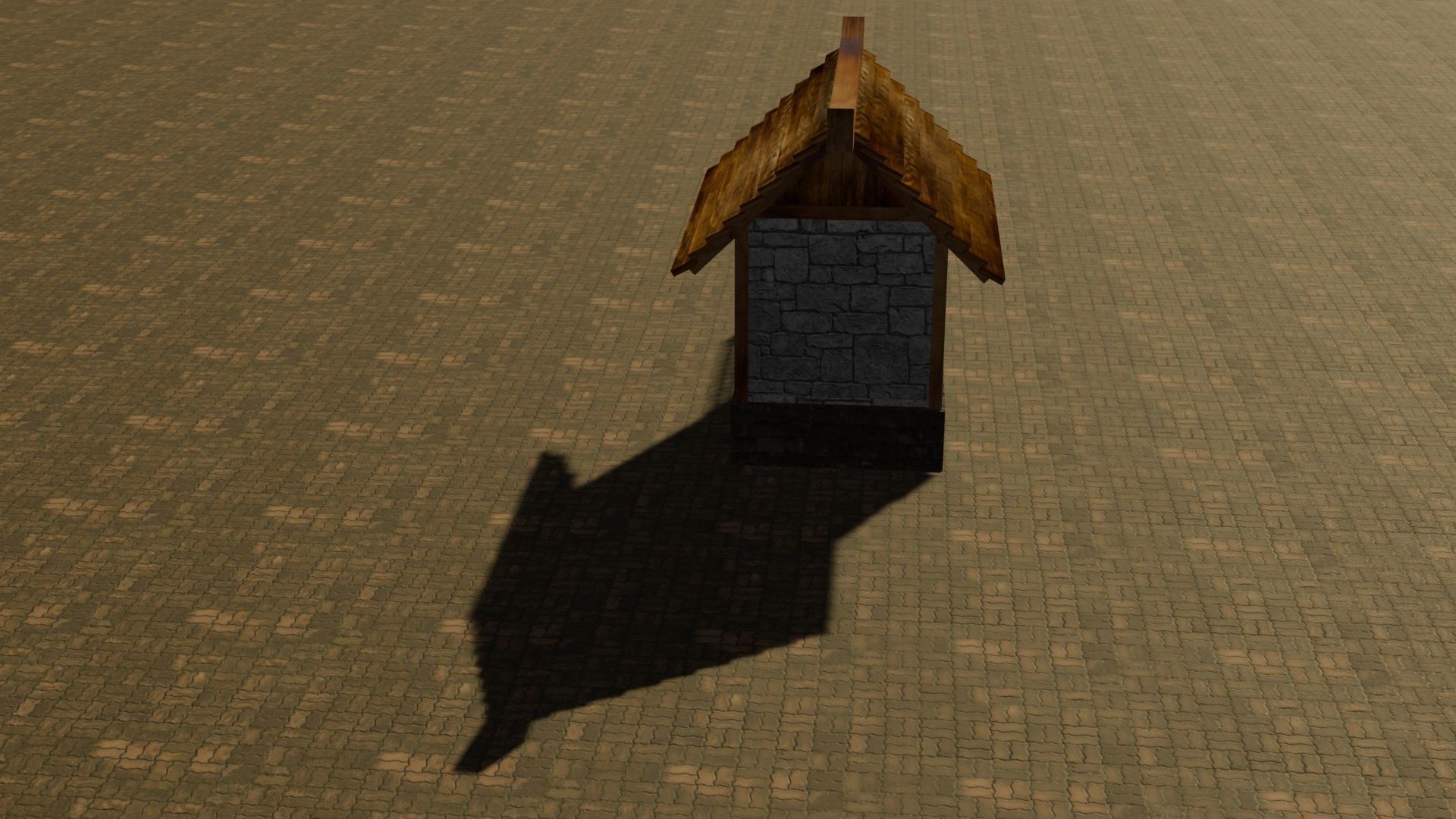 Medieval house Free low-poly 3D model_17
