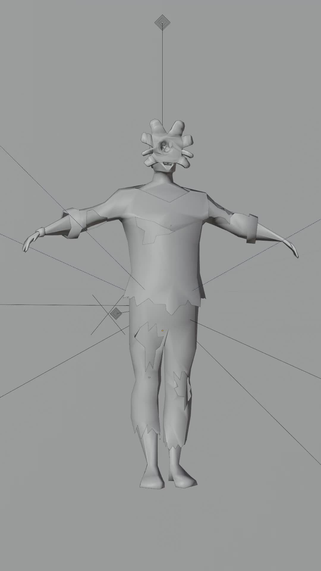 The last Of Us Clicker with Low Poly Object Low-poly 3D model_2