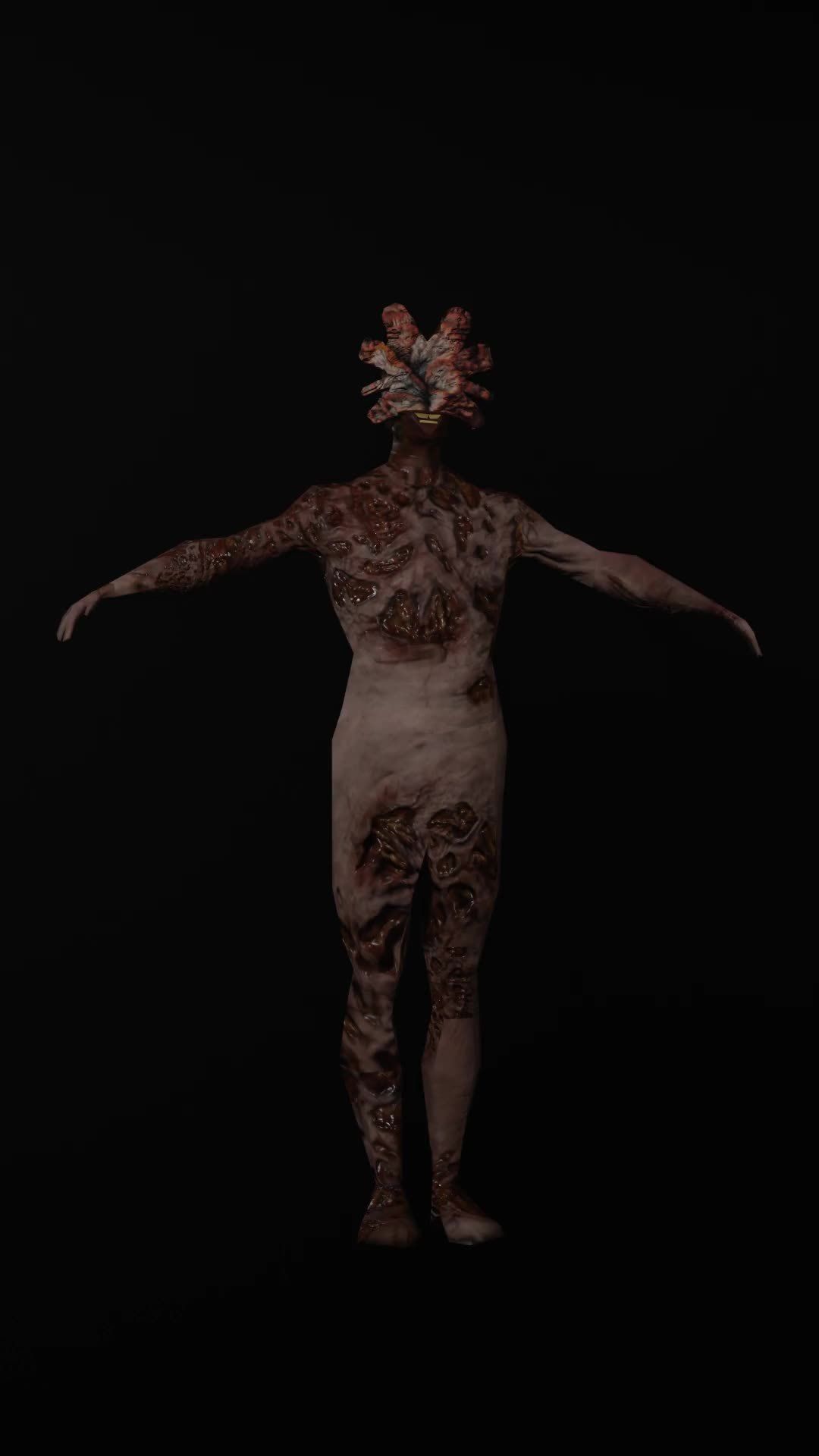 The last Of Us Clicker with Low Poly Object Low-poly 3D model_1