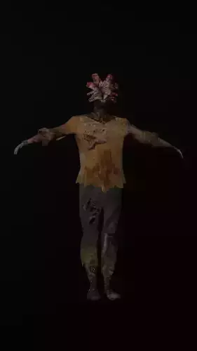 The last Of Us Clicker with Low Poly Object Low-poly 3D model