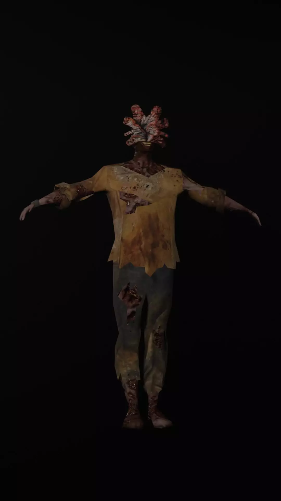 The last Of Us Clicker with Low Poly Object Low-poly 3D model_0