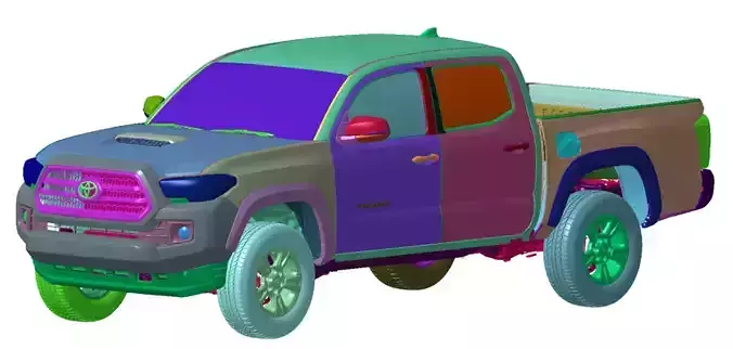 Toyota Tacoma TRD Sport Double Cab 2016 Vehicle 3d scan model