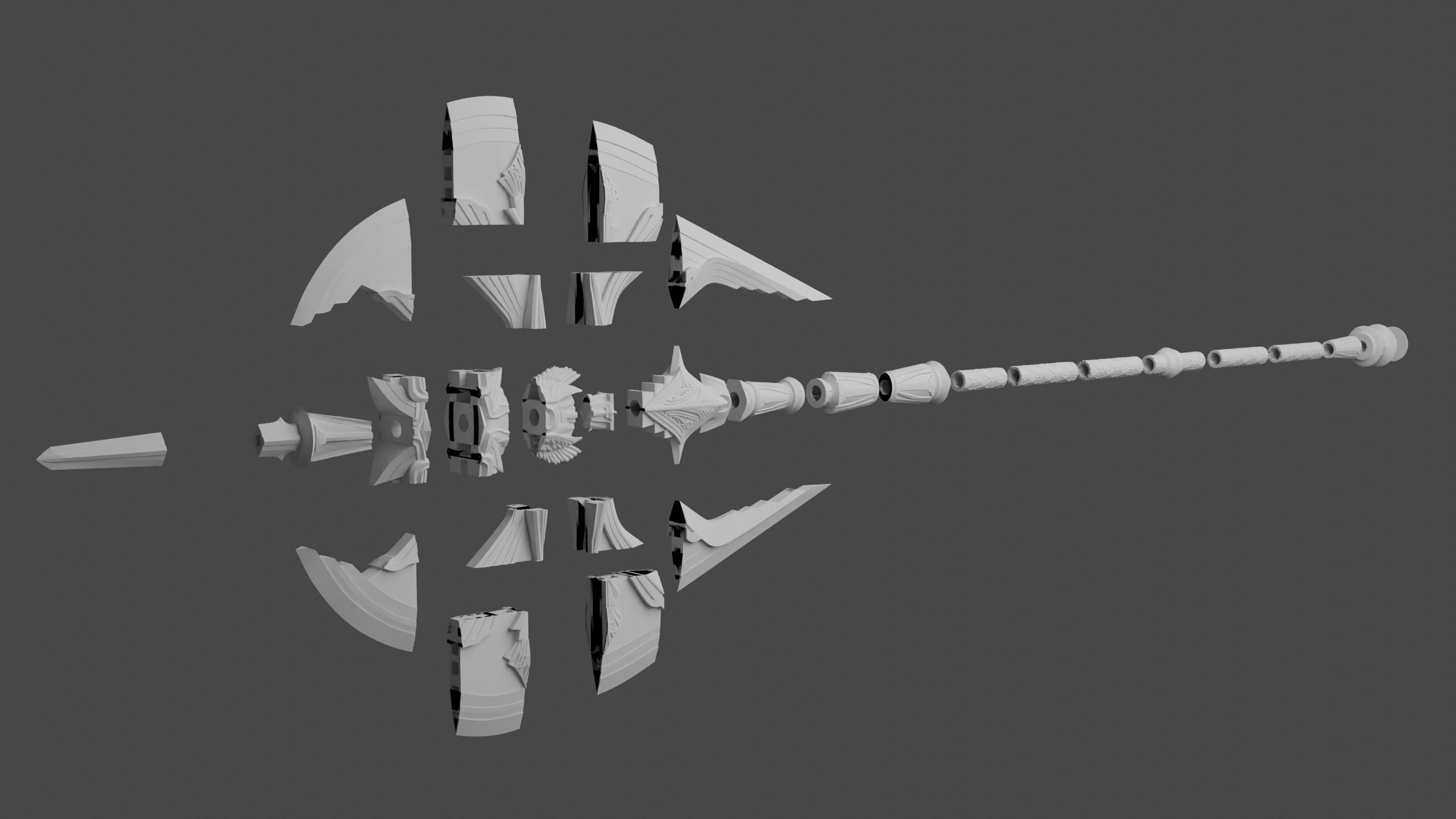 Final fantasy XV Royal arms axe of the conqueror 3d print 3D print model_12