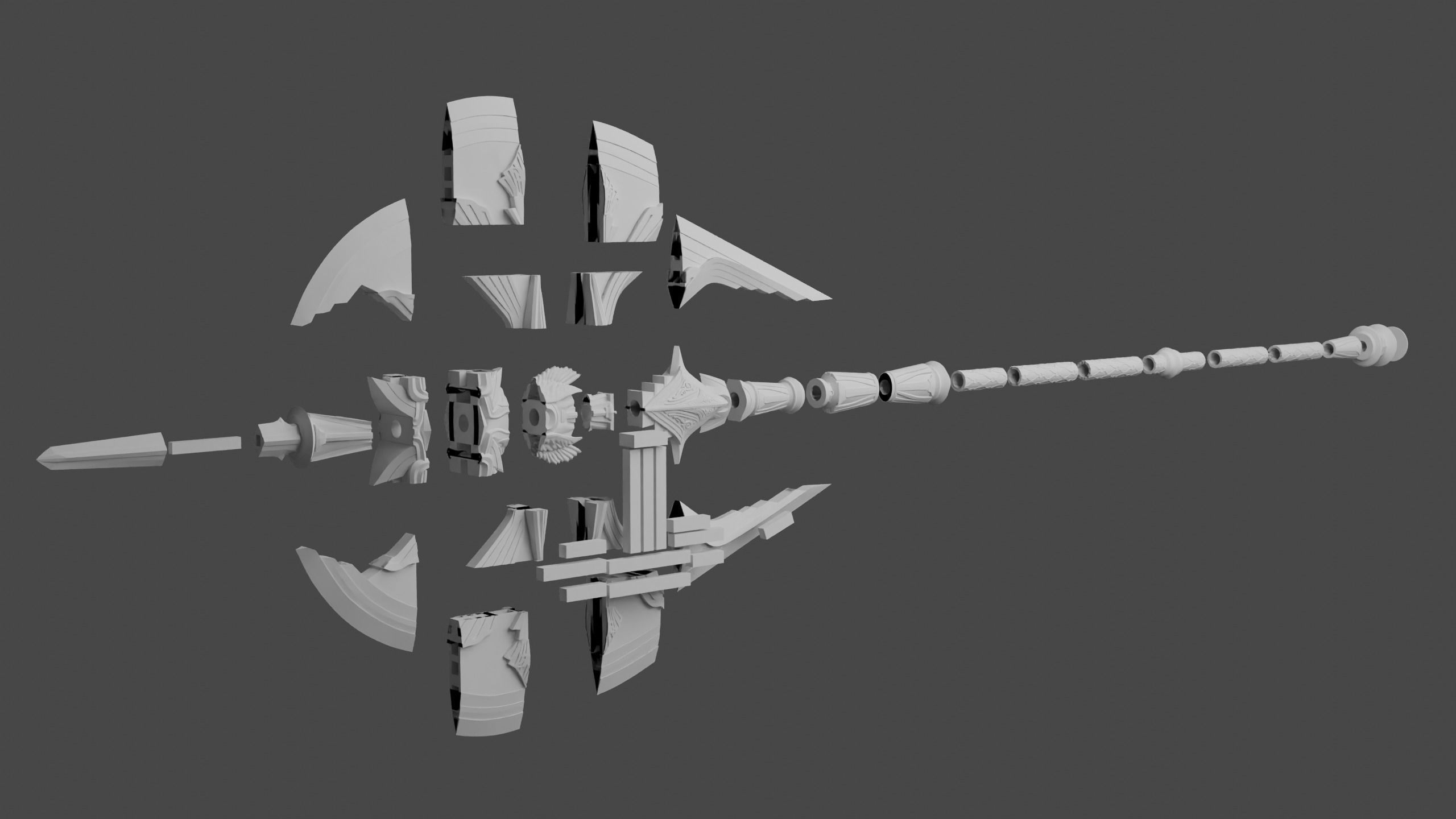 Final fantasy XV Royal arms axe of the conqueror 3d print 3D print model_13