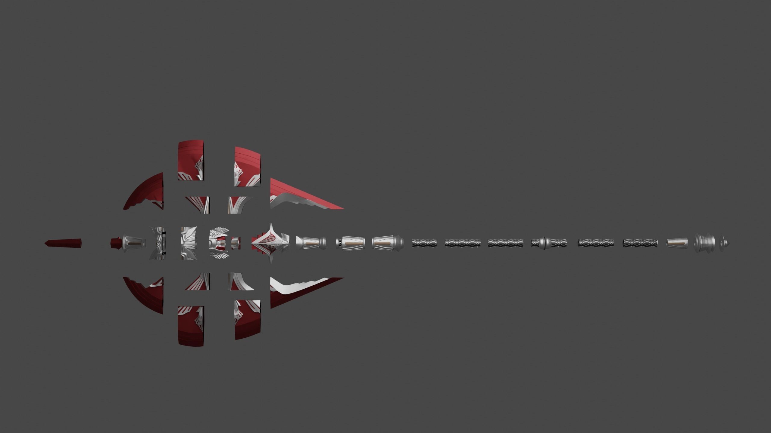 Final fantasy XV Royal arms axe of the conqueror 3d print 3D print model_9