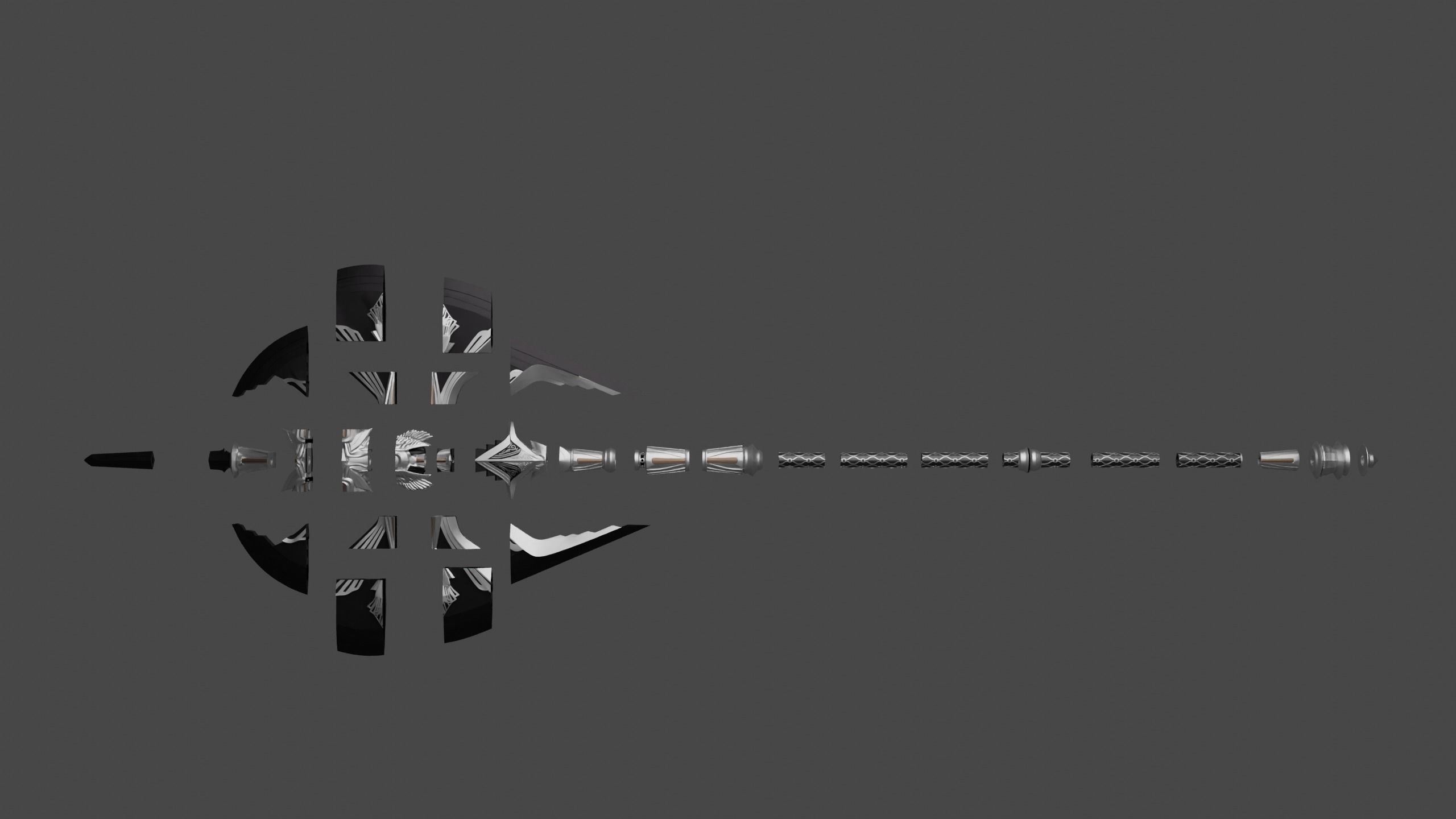 Final fantasy XV Royal arms axe of the conqueror 3d print 3D print model_10