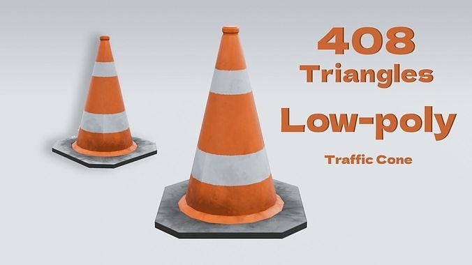 Traffic Cone Free low-poly 3D model