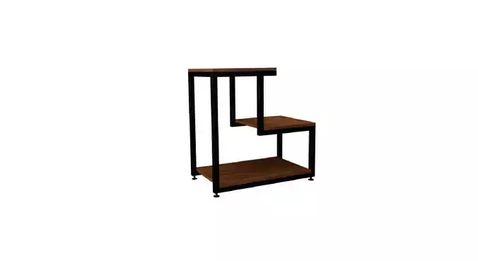 Shaped Chair Side Table  Low-poly 3D model