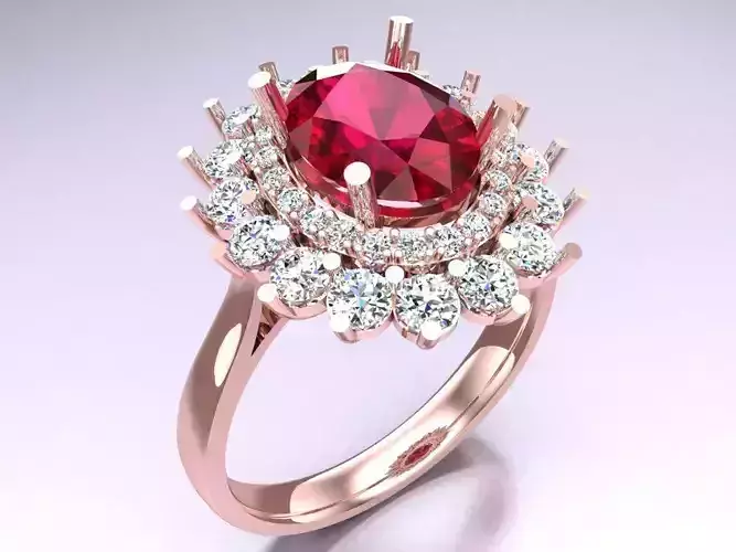 Oval stone ring - Womens  Rings - N228938