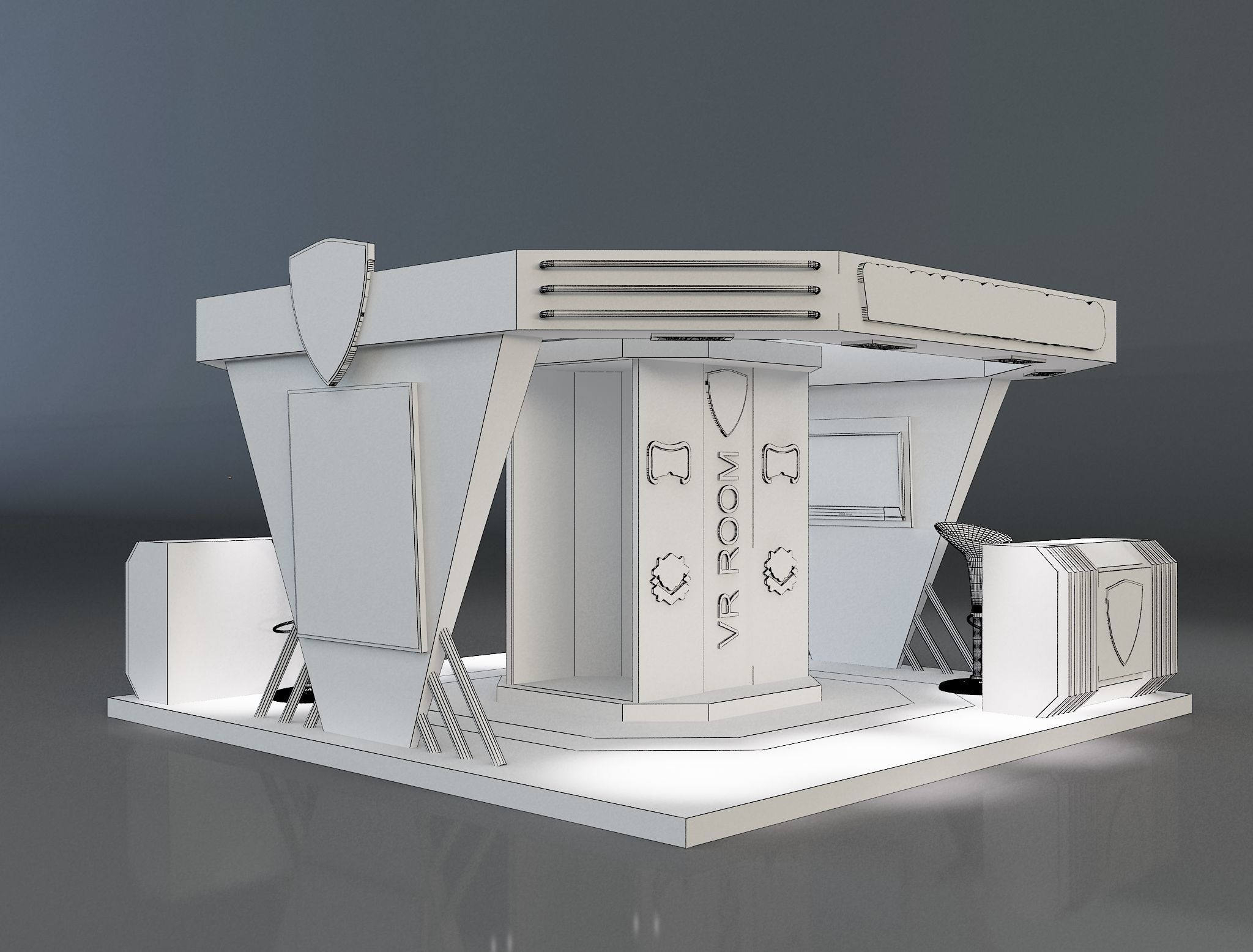  Booth Exhibition Stand a664b 3D model_3