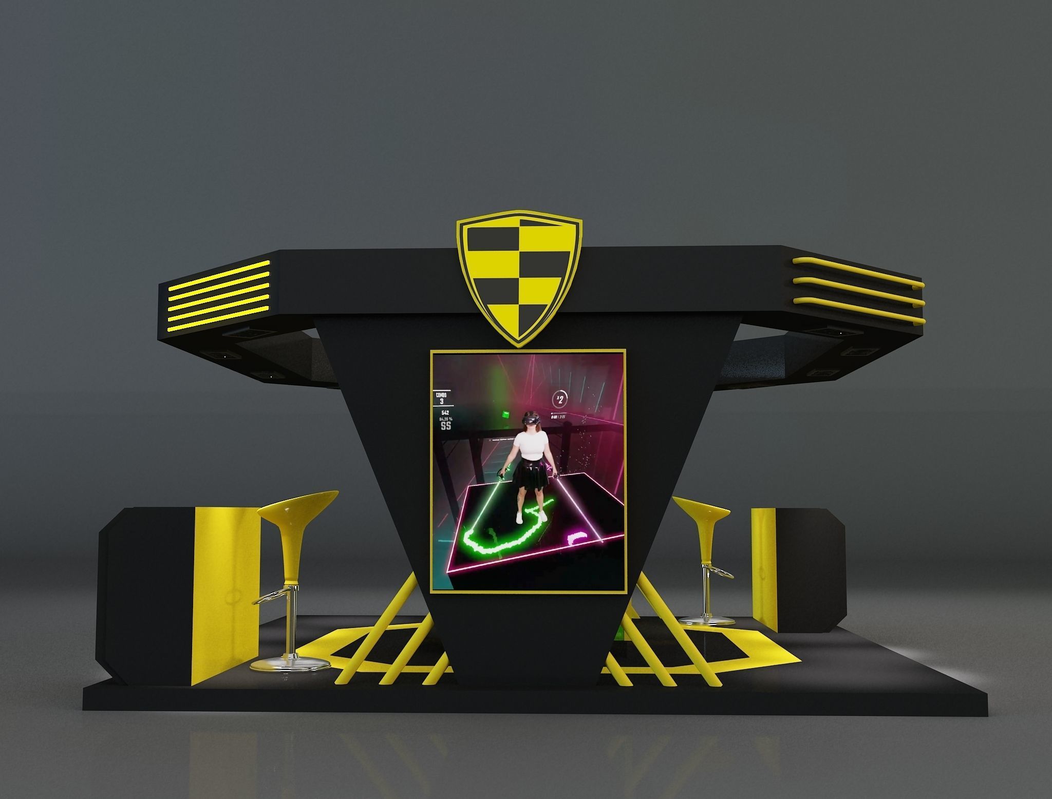  Booth Exhibition Stand a664b 3D model_6