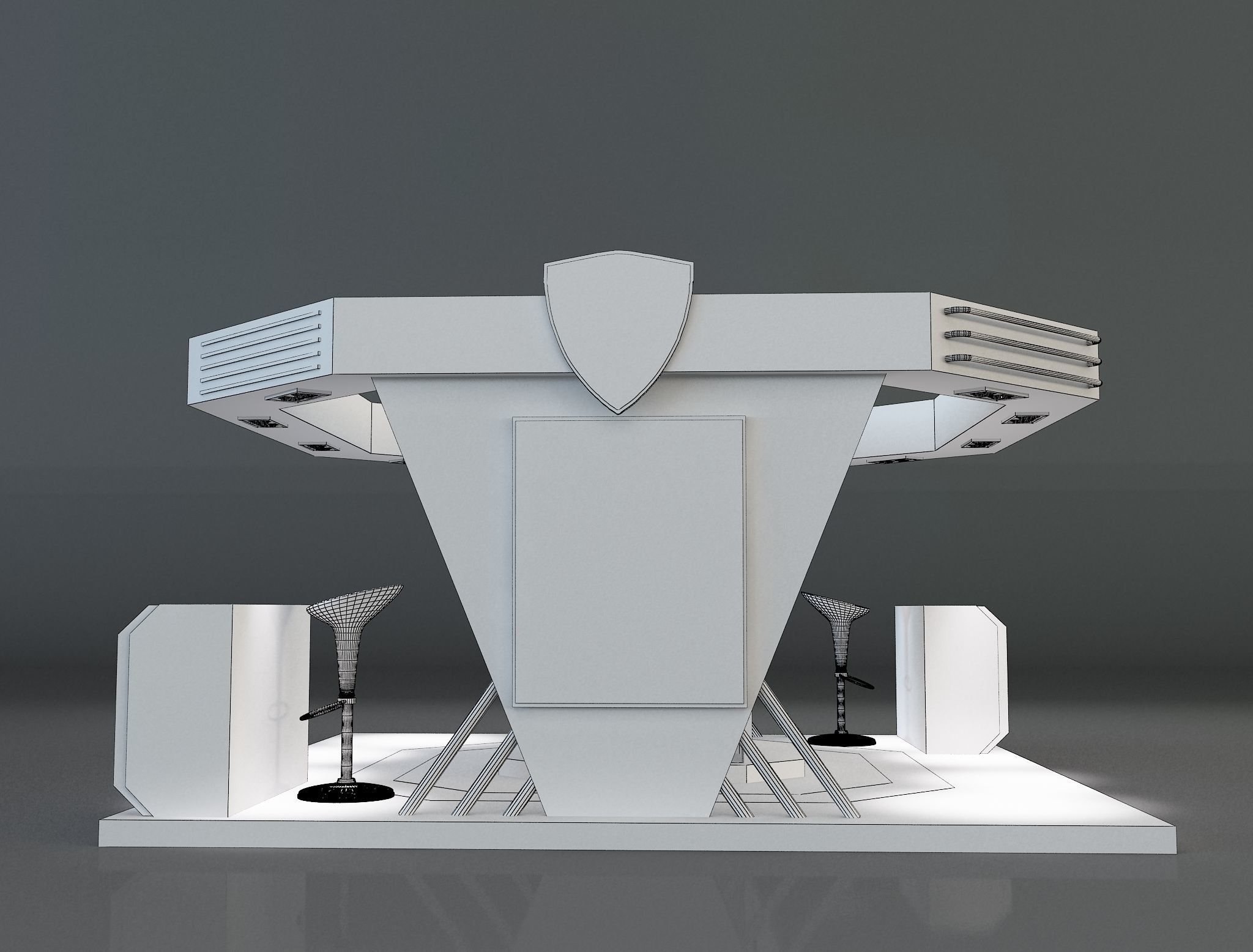  Booth Exhibition Stand a664b 3D model_7
