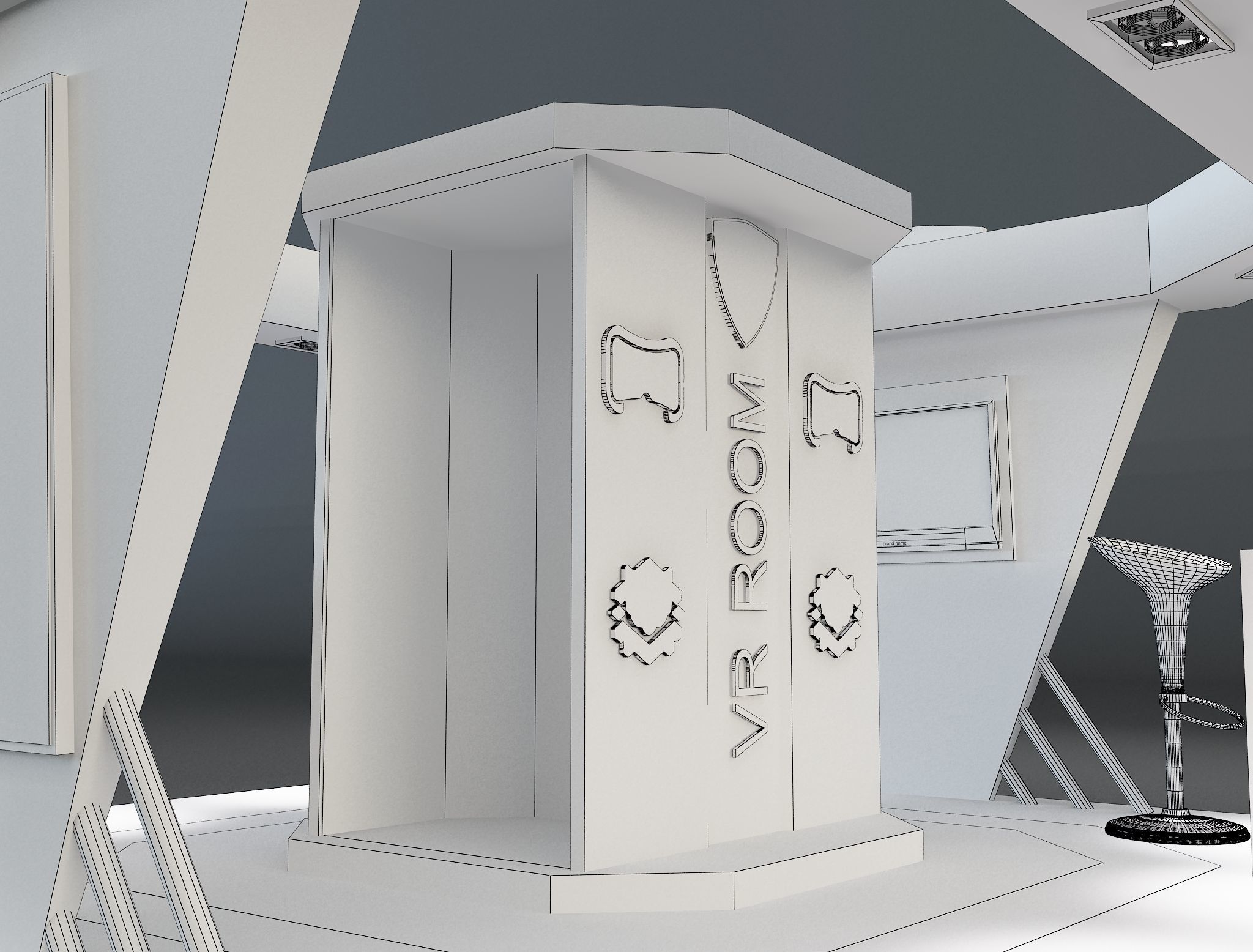  Booth Exhibition Stand a664b 3D model_9