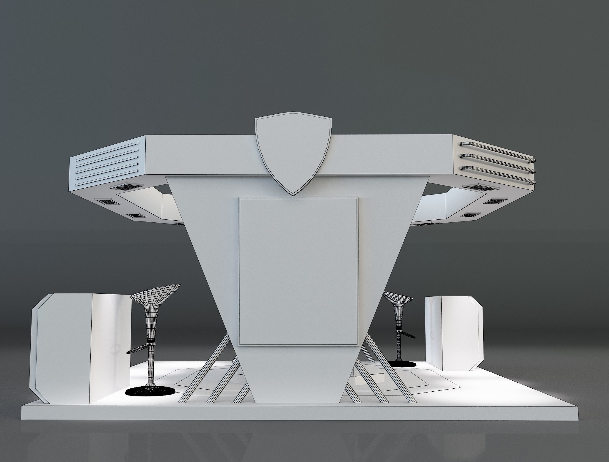  Booth Exhibition Stand a664b 3D model_1