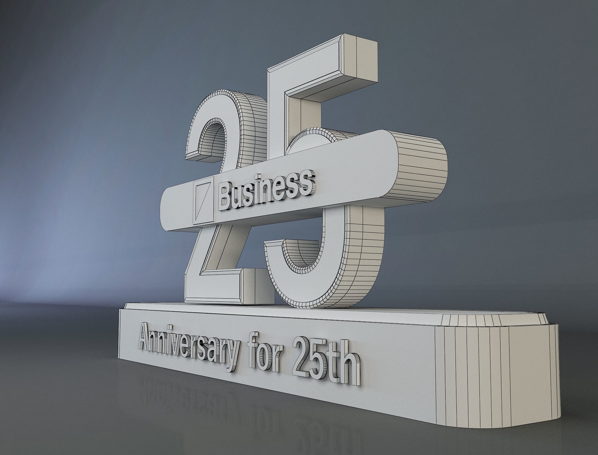  25 years anniversary 3d model a661a 3D model_5