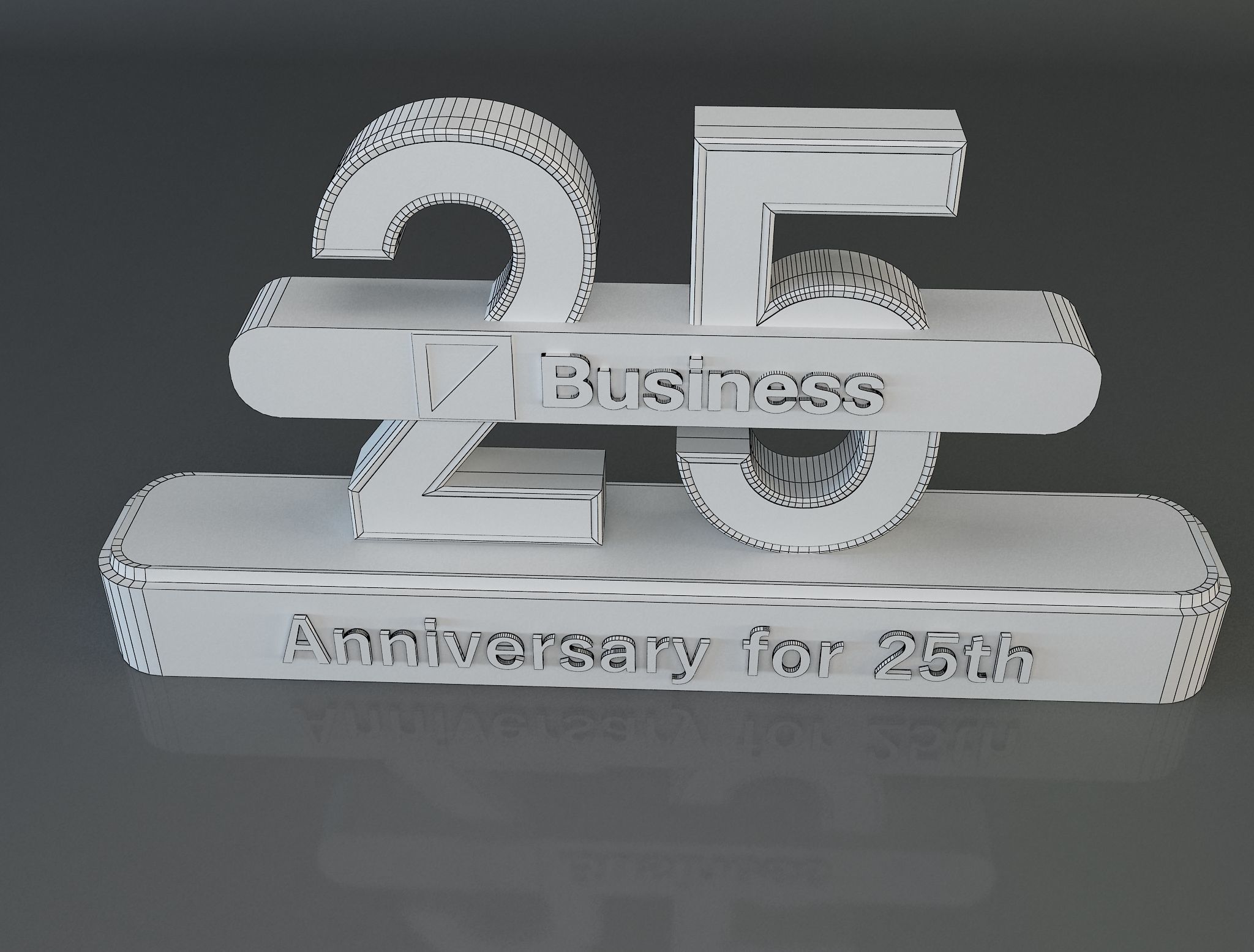 25 years anniversary 3d model a661a 3D model_3