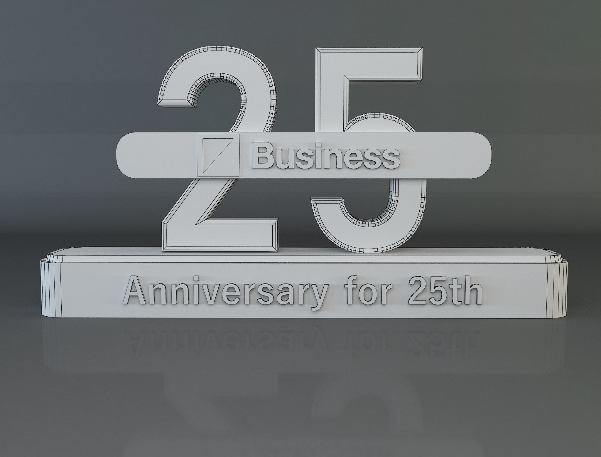  25 years anniversary 3d model a661a 3D model_7