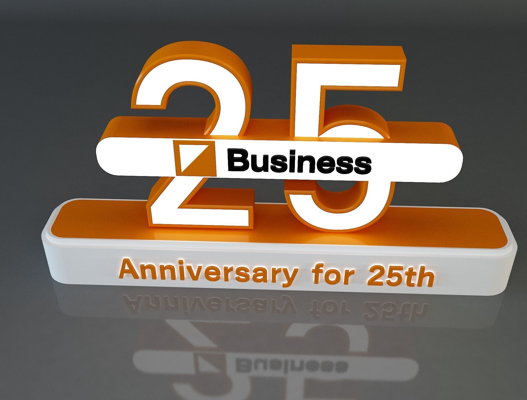  25 years anniversary 3d model a661a 3D model_2