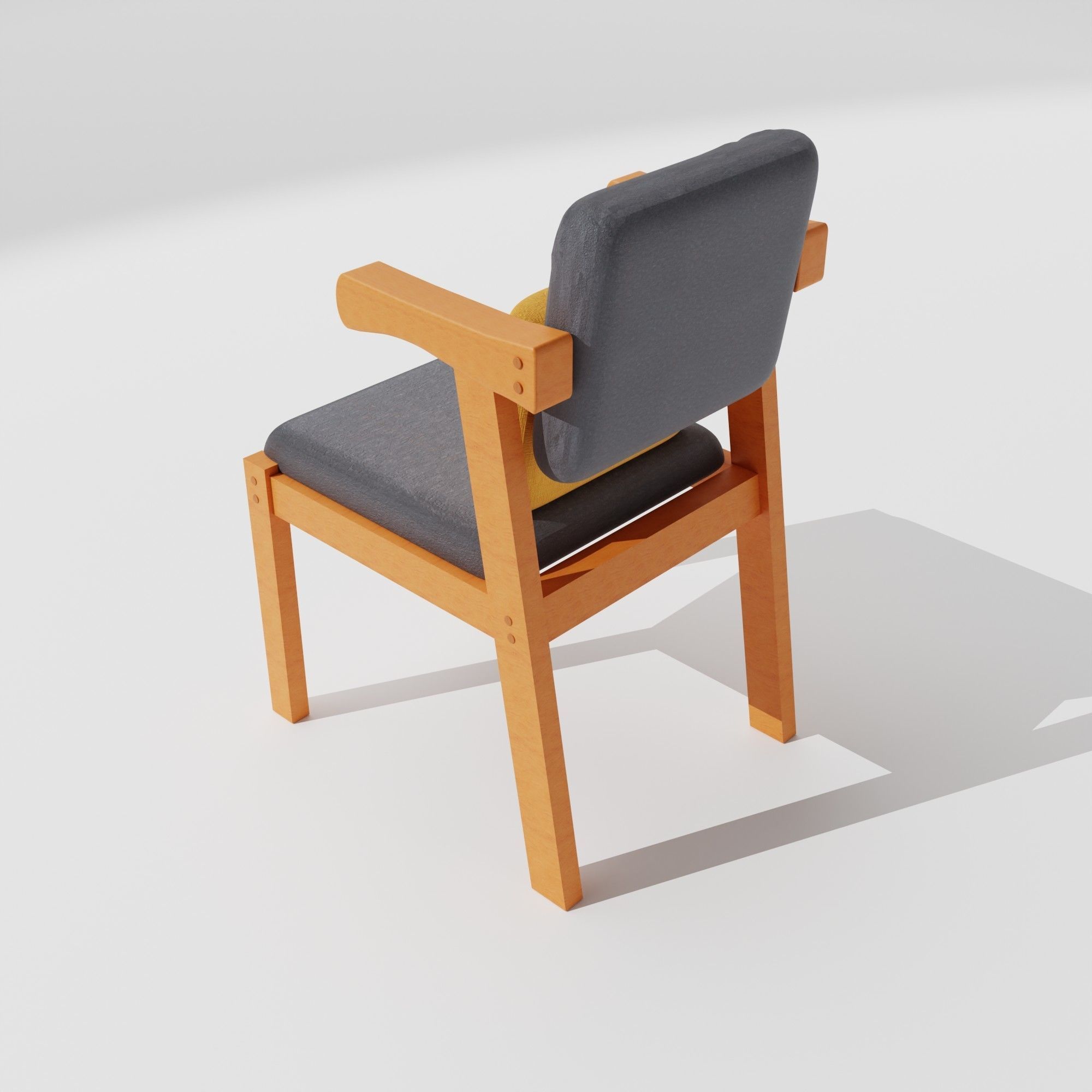 Study Table and Chair Set  3D model_9