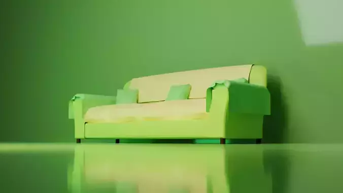   A Sofa With Amazing color and High Quality  green Color