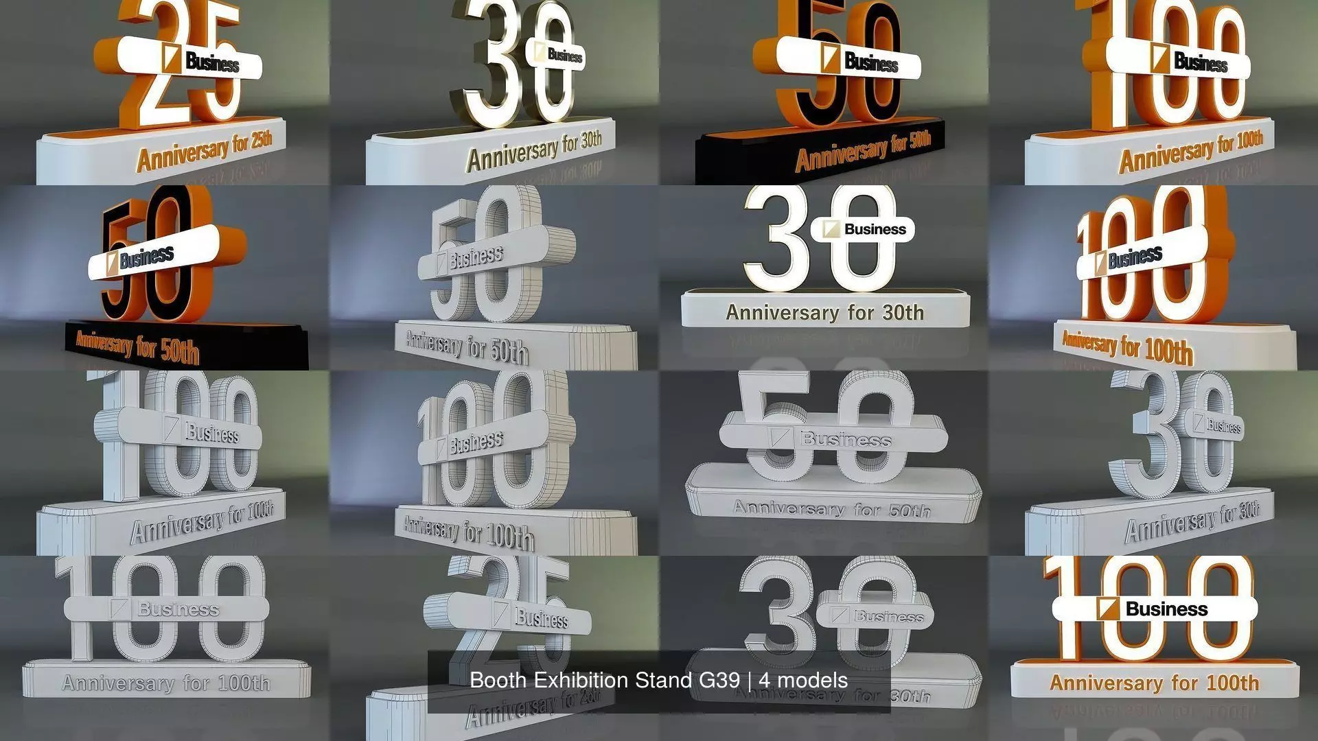 Booth Exhibition Stand G39 3D Model Collection_1