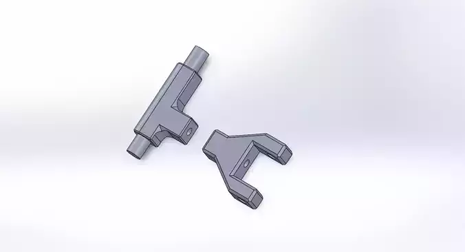 TT01 Rear Upper Control Arms Adjustable and Lower 3D print model