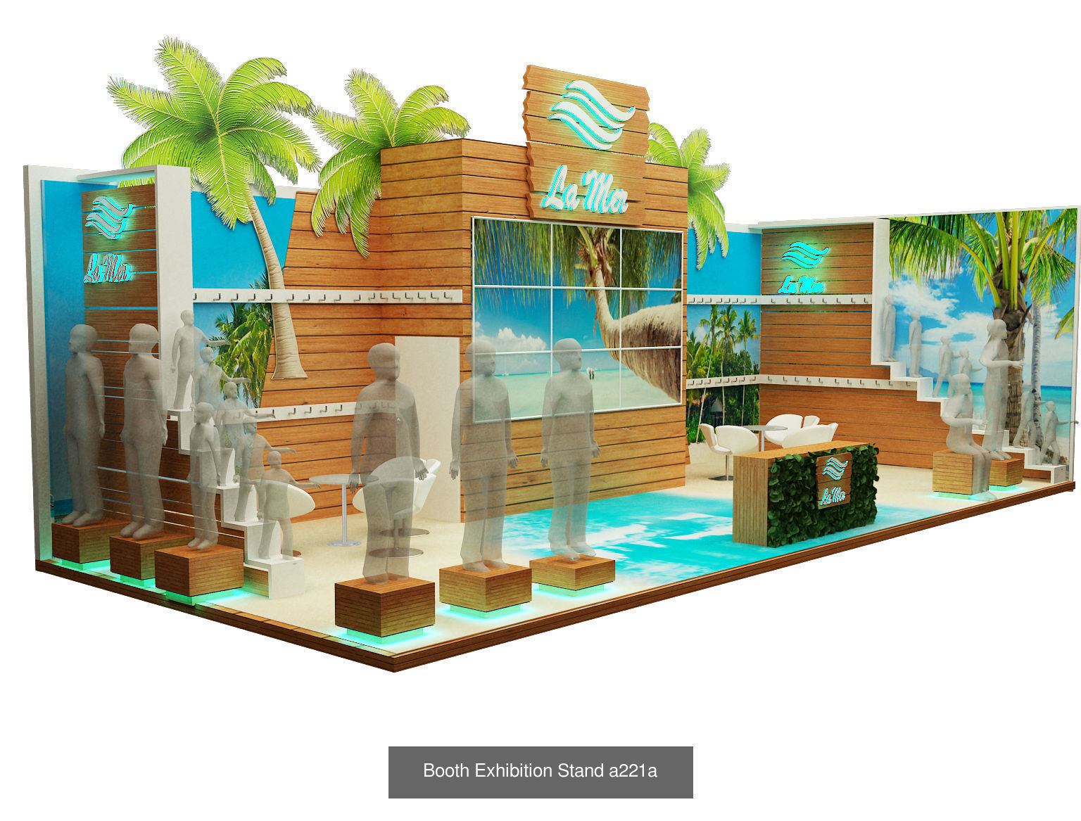 Booth Exhibition Stand G38 3D Model Collection_5