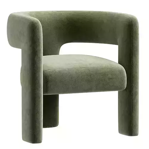 Kayla Boucle Fabric Upholstered Accent Armchair