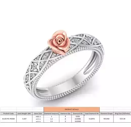 Rose Ladies Ring 25
