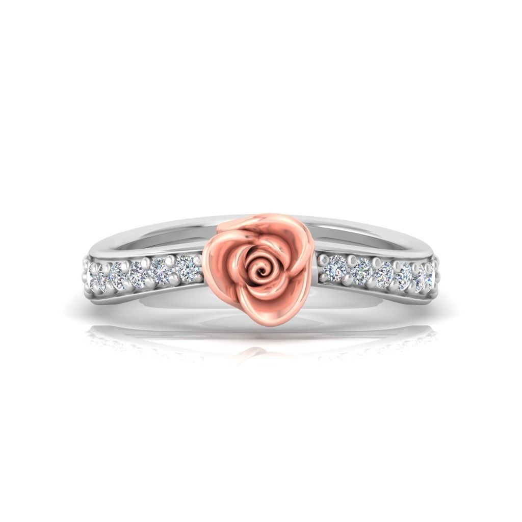 Rose Ladies Ring 20 3D print model_2