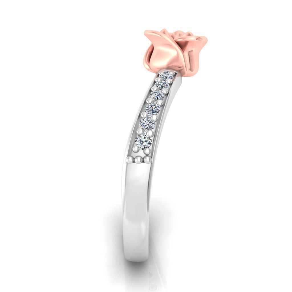 Rose Ladies Ring 20 3D print model_4