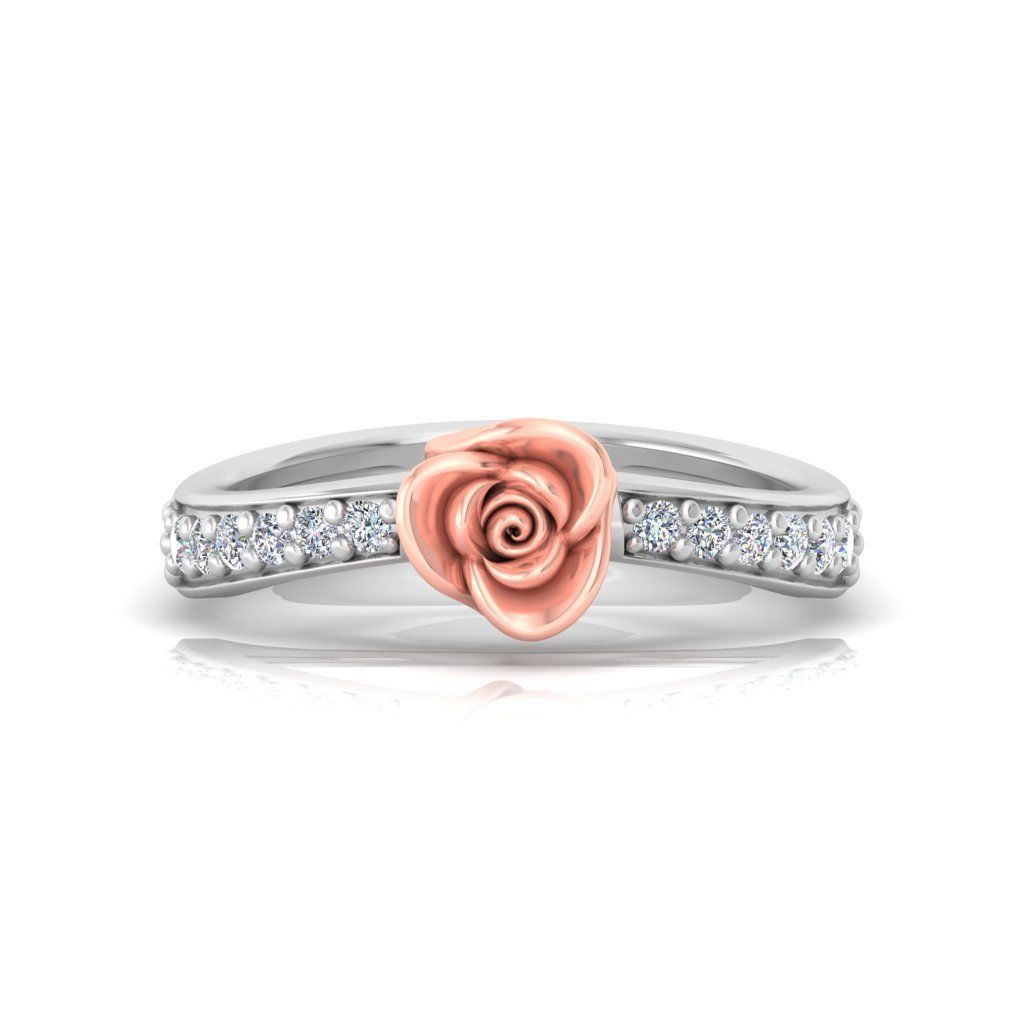Rose Ladies Ring 20 3D print model_1