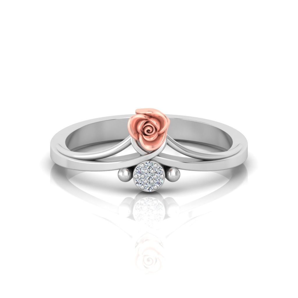 Rose Ladies Ring 18 3D print model_2