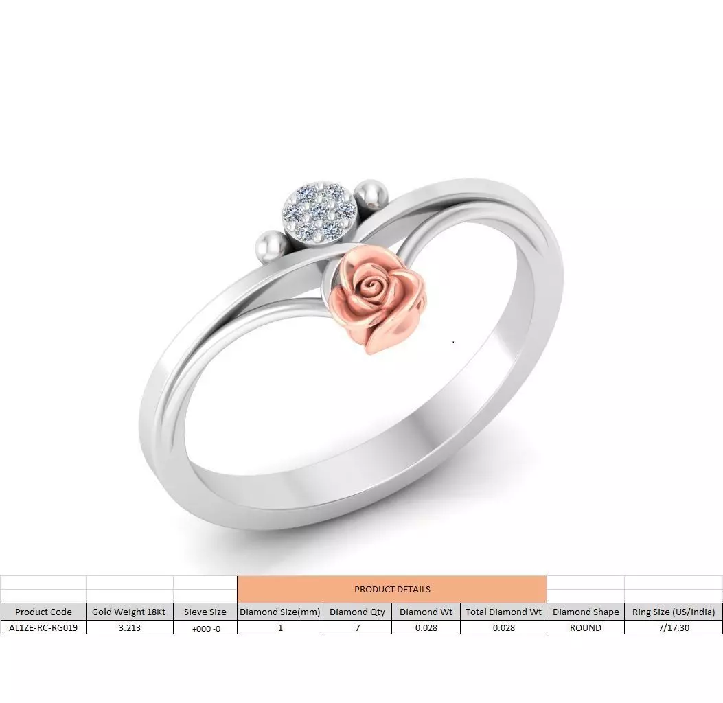 Rose Ladies Ring 18 3D print model_0