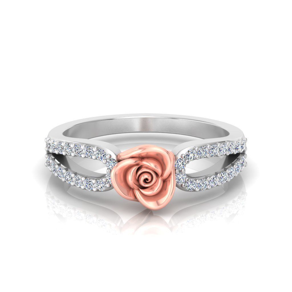 Rose Ladies Ring 14 3D print model_1