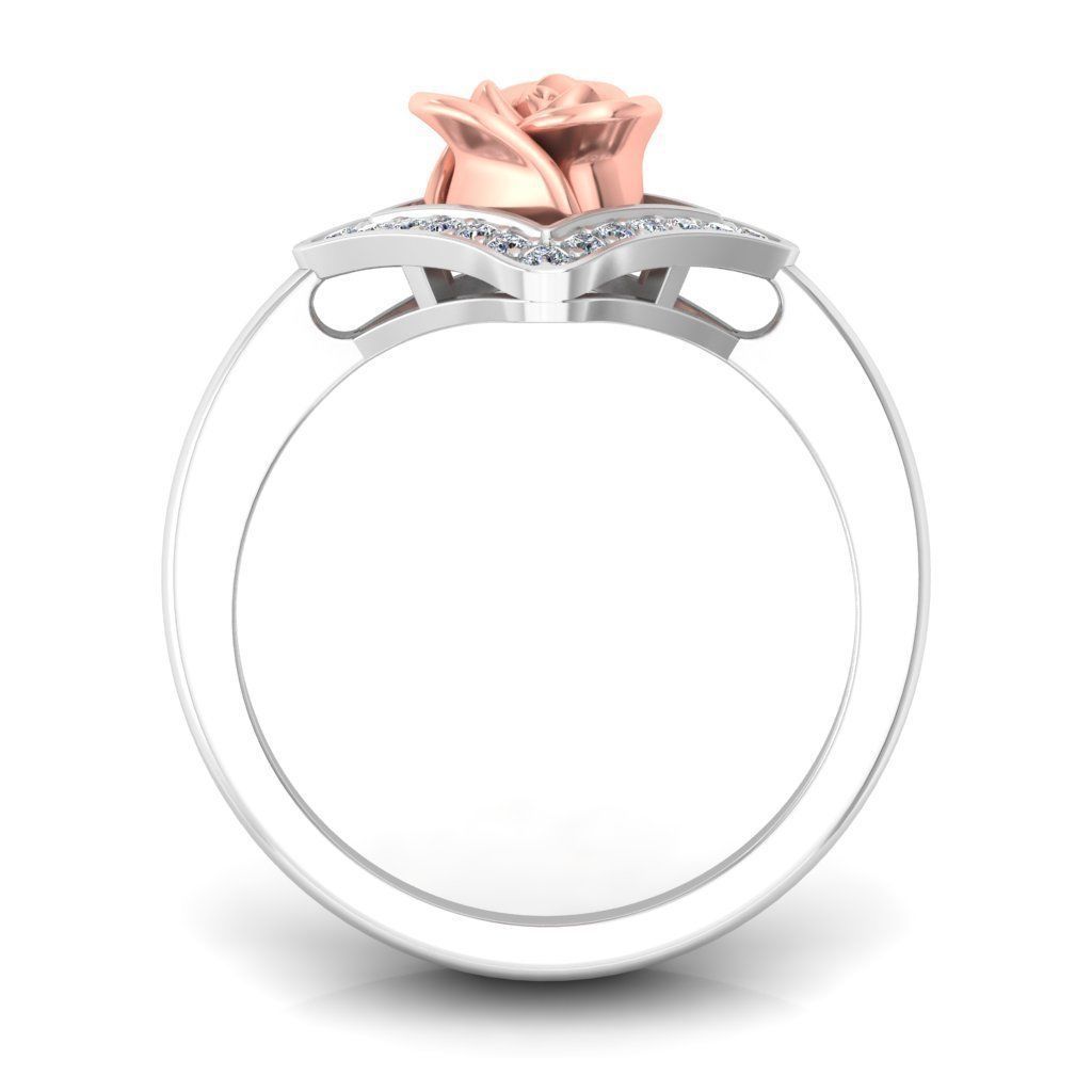 Rose Ladies Ring 11 3D print model_3