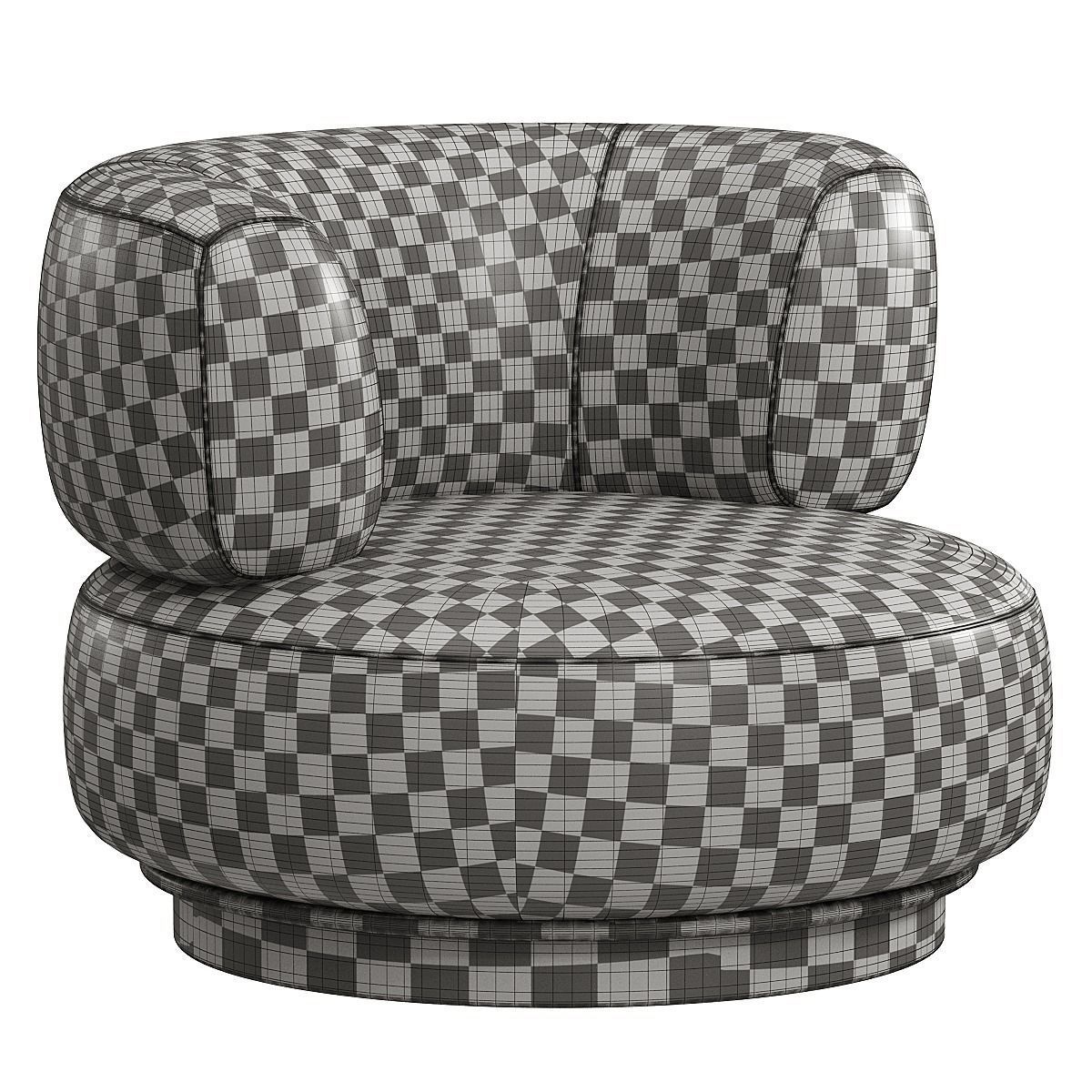 Roma Occasional Chair in Boucle 3D model_3