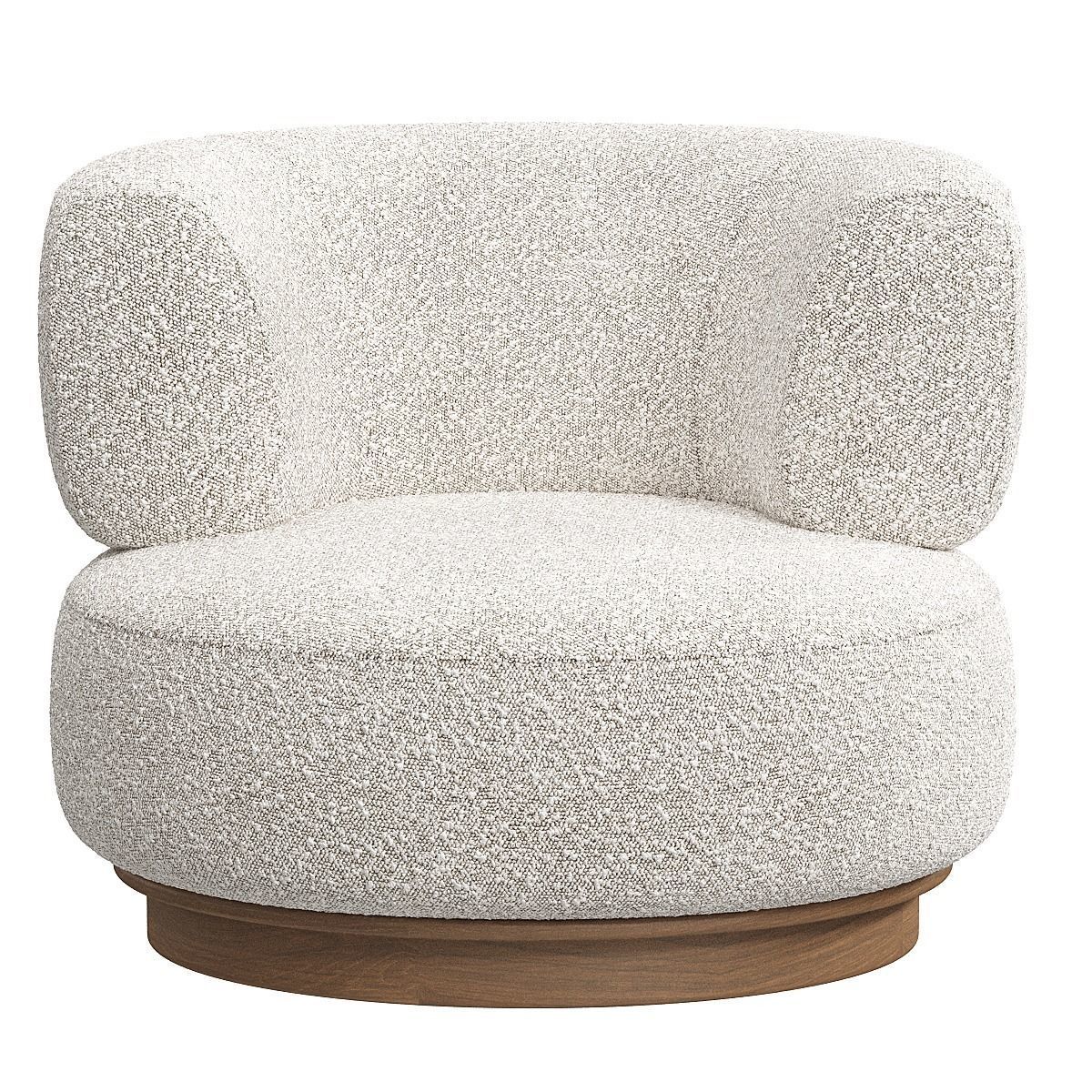 Roma Occasional Chair in Boucle 3D model_2