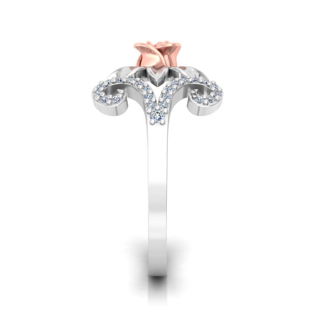 Rose Ladies Ring 08 3D print model_3