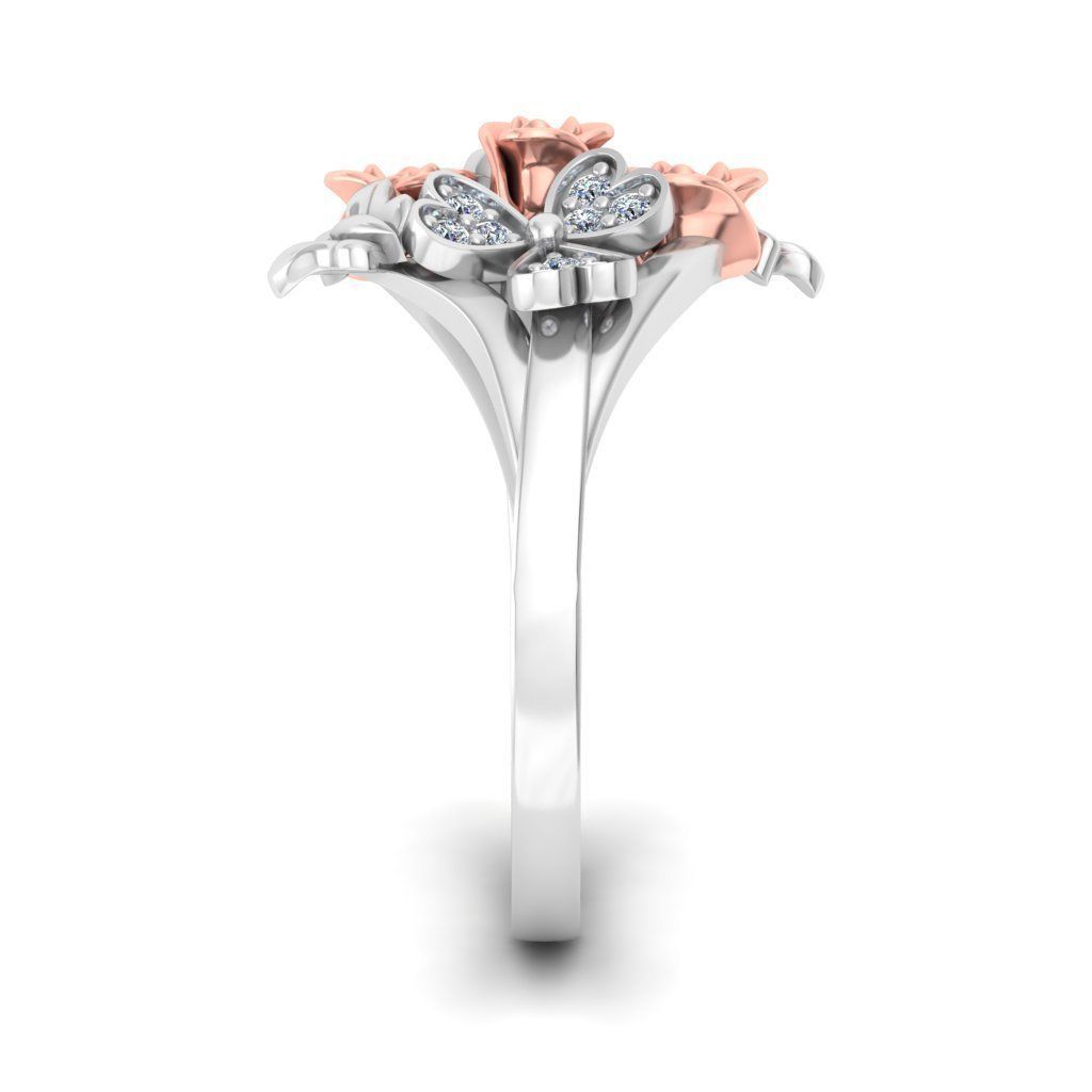 Rose Ladies Ring 07 3D print model_4